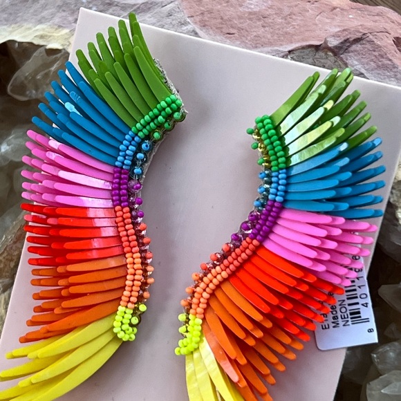 ๐บ๐HP๐๐บ NWT Mignonne Gavigan Madeline Earrings Neon Rainbow - Picture 11 of 16